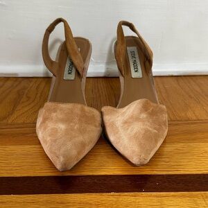 Steve Madden | Pink suede sling back kitten heel | Size 8.5 | Good Condition